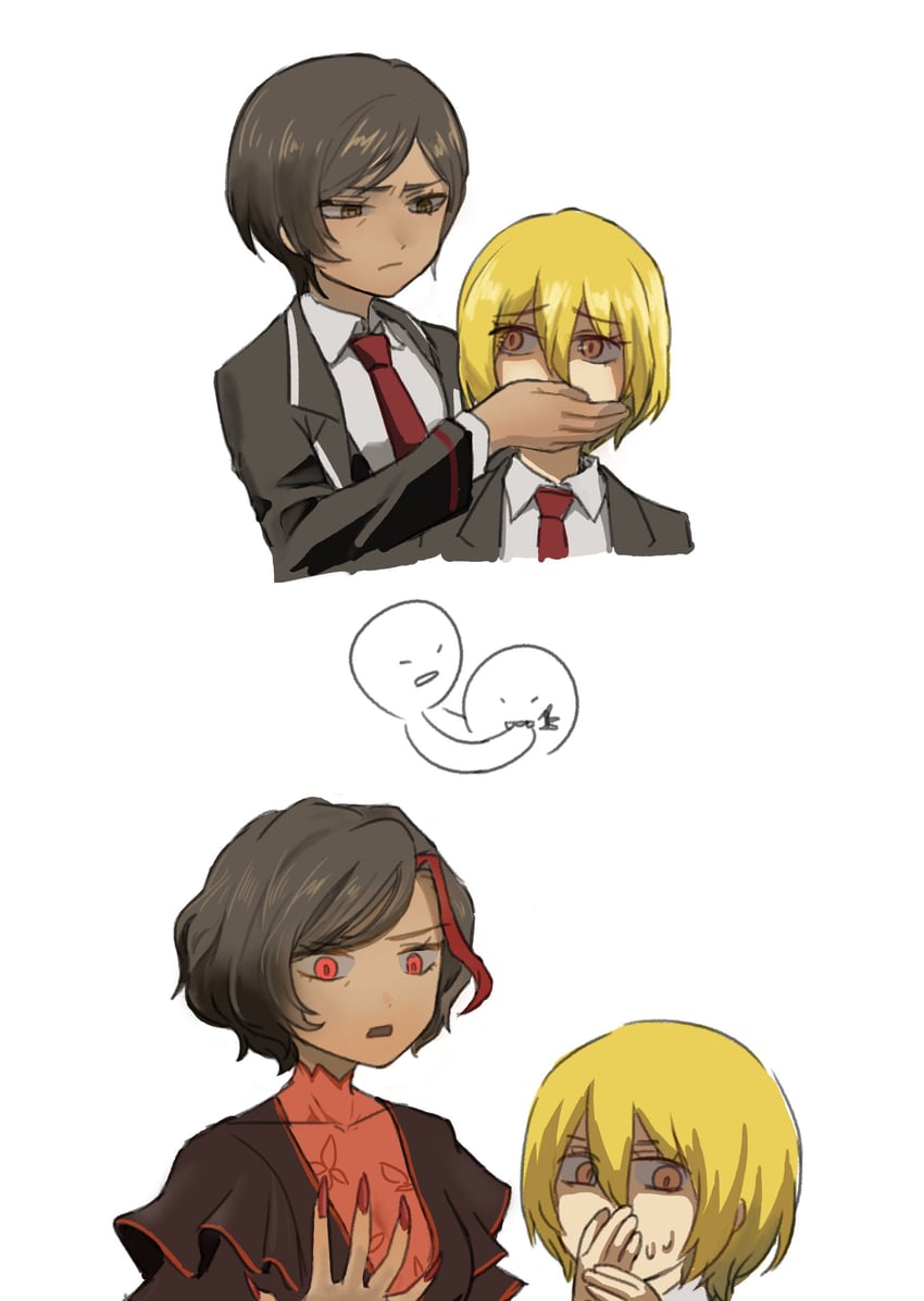 don quixote and outis (project moon and 1 more) drawn by fee_llament