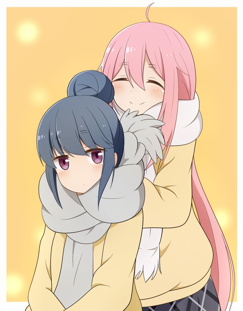 shima rin and kagamihara nadeshiko (yurucamp) drawn by nuts_tuna