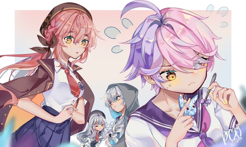 sin mal and persephone (honkai and 1 more) drawn by pc_ning