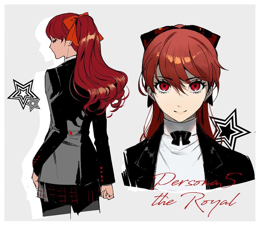 yoshizawa kasumi (persona and 2 more) drawn by mogyus