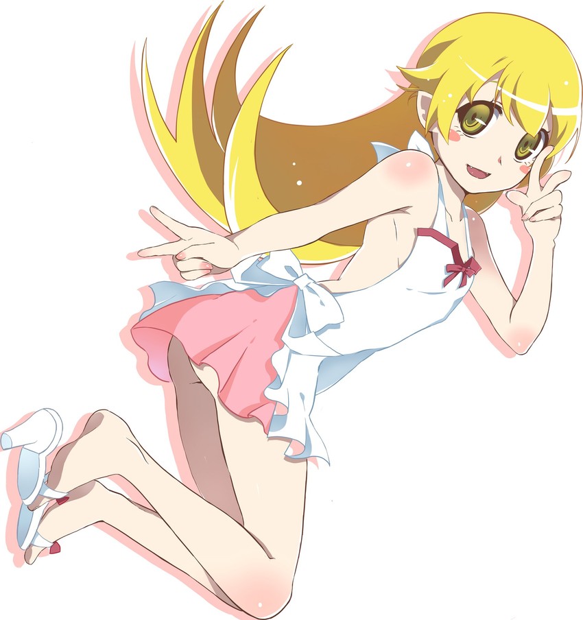 oshino shinobu (monogatari and 1 more) drawn by mashimaro_tabetai