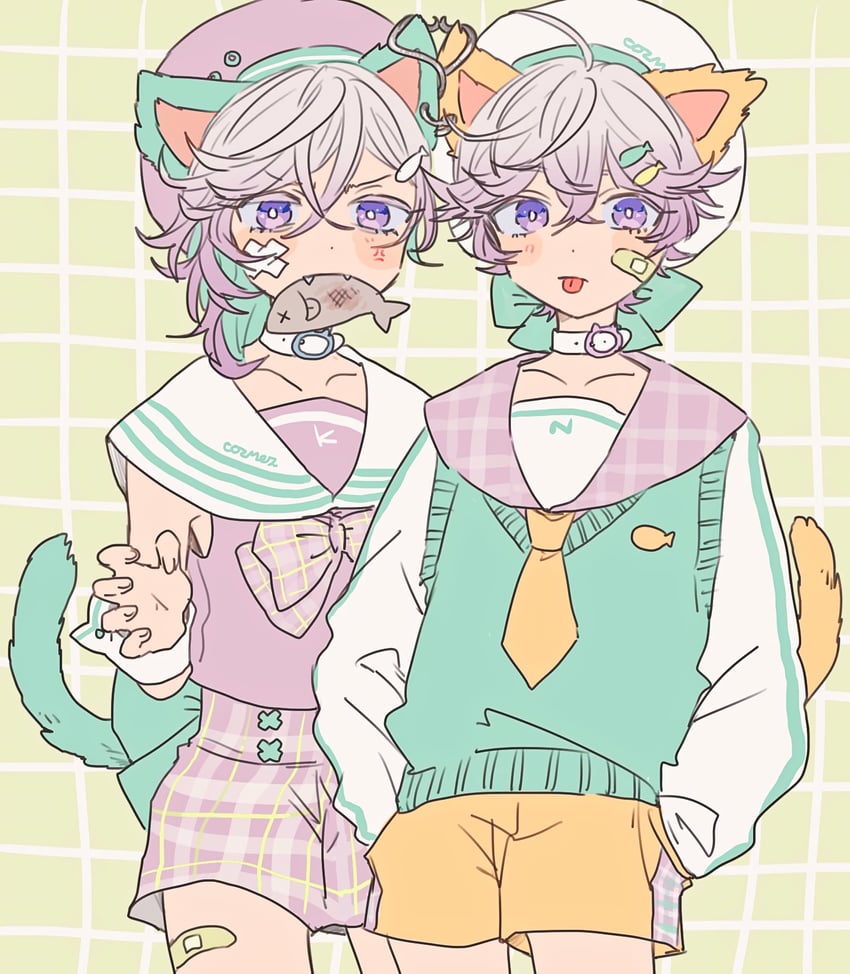 yatonokami kanata and yatonokami nayuta (paradox live) drawn by shirota69