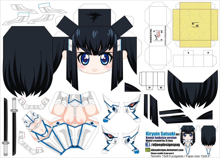 kiryuuin satsuki and junketsu (kill la kill) drawn by el_joey
