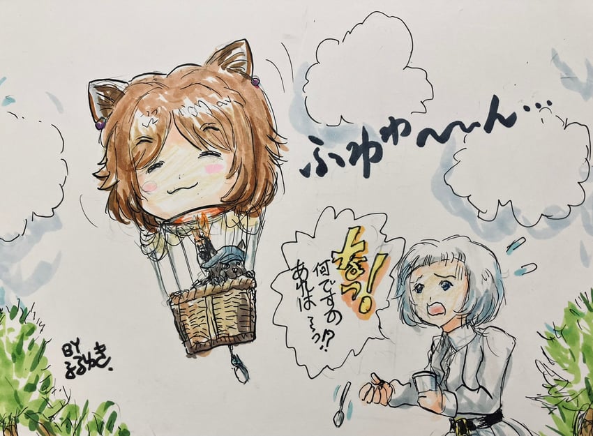 sophia, yuuko, and waterzooi (girls und panzer) drawn by natumey