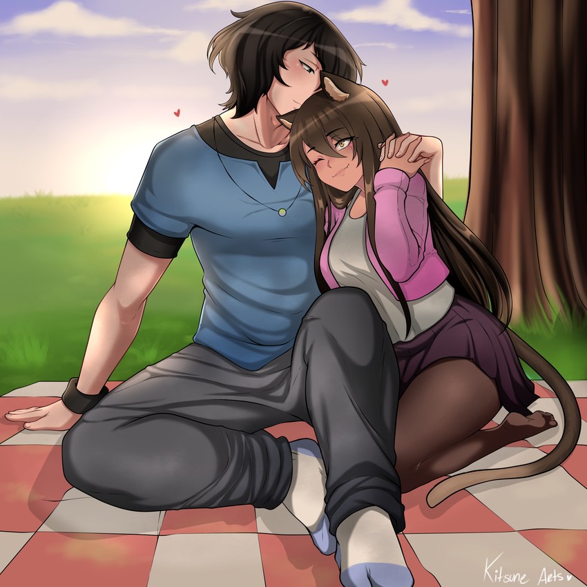 mytra alexa and henry d gransys (the black dragon) drawn by kitsunearts