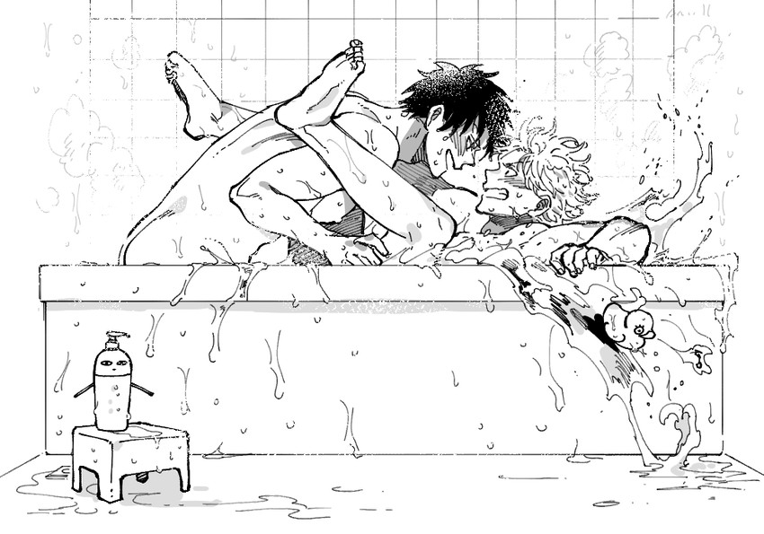 sakata gintoki, hijikata toushirou, and justaway (gintama) drawn by dandalian