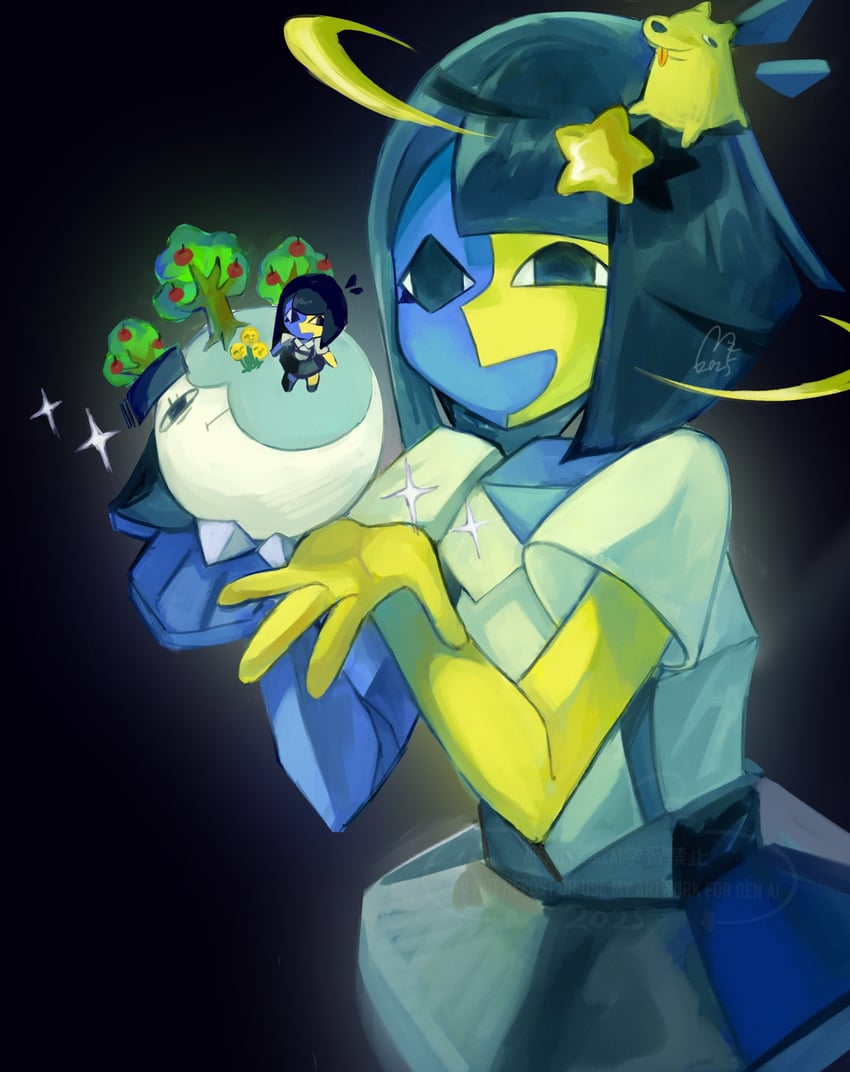 ena, happy ena, moony, and hourglass dog (ena) drawn by usagimarumei