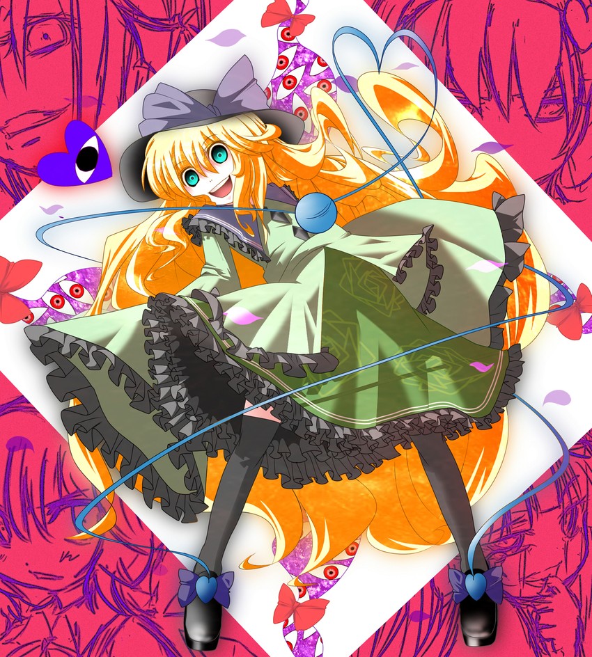 komeiji koishi, cirno, yakumo yukari, komeiji satori, koakuma, and 2 more (touhou and 1 more) drawn by ramutaizumu