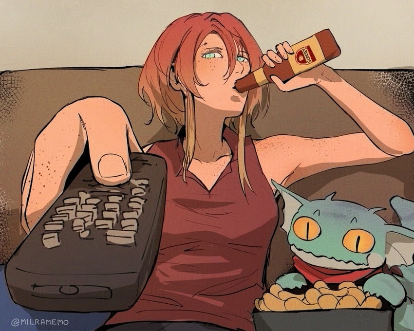 courier, noelle rutherford, and jalapeno (fallout and 1 more) drawn by milramemo