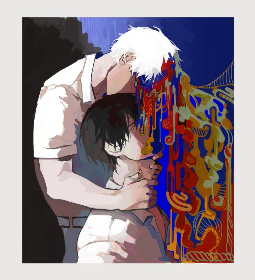 indou hikaru and tsujinaka yoshiki (hikaru ga shinda natsu) drawn by on-ae