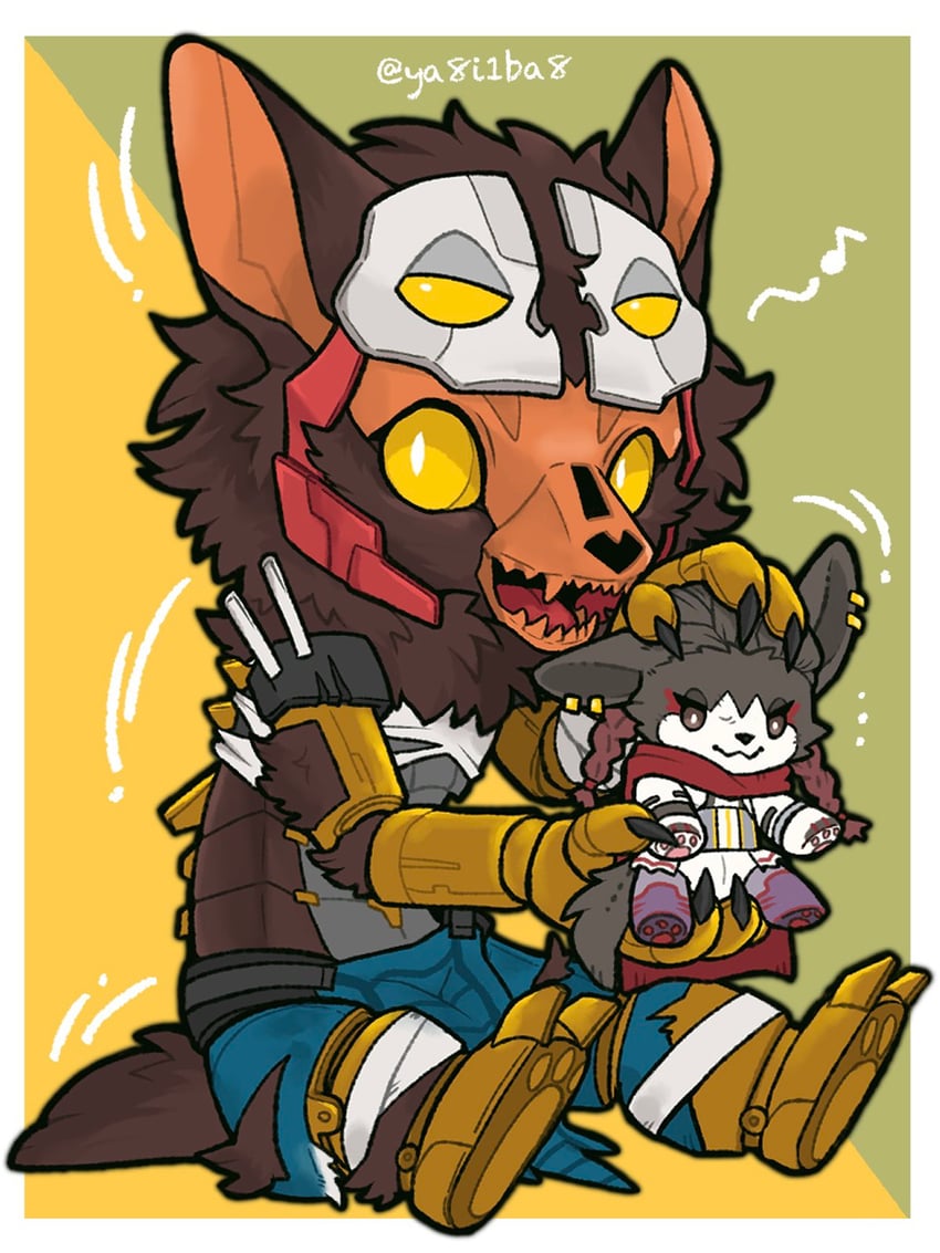 loba, revenant, and necro nightmare revenant (apex legends) drawn by ookamiya818