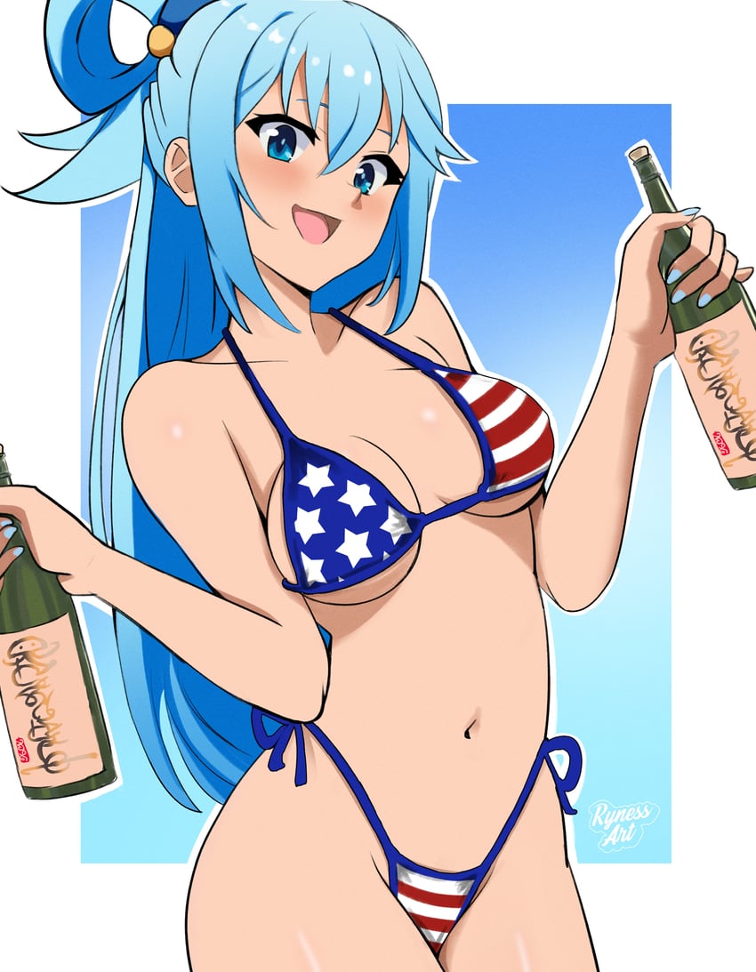 aqua (kono subarashii sekai ni shukufuku wo!) drawn by ryness