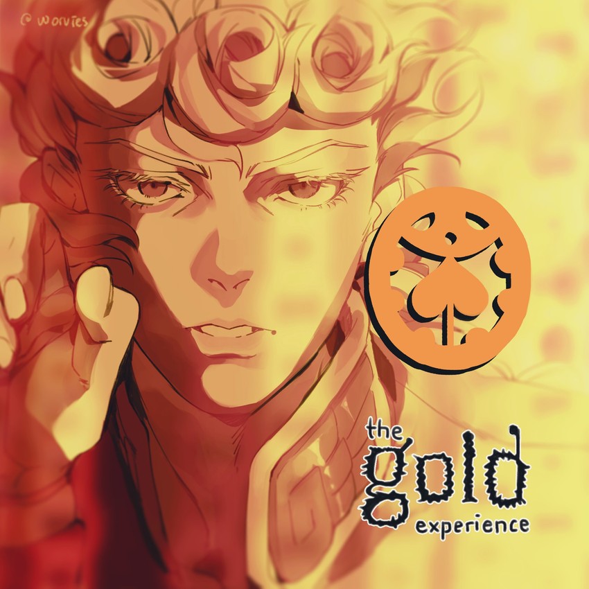 giorno giovanna (jojo no kimyou na bouken and 2 more) drawn by worvies