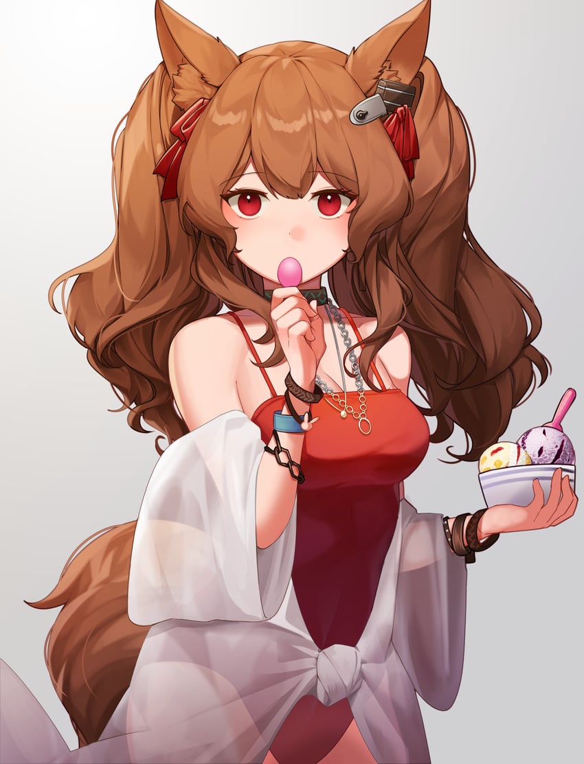 angelina (arknights) drawn by dokgo_die_docta_(d_o_t)