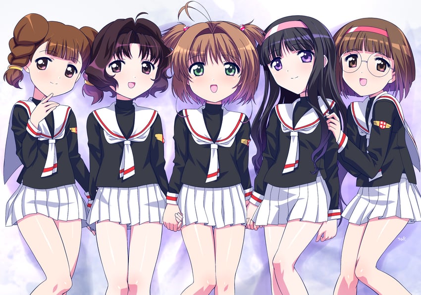kinomoto sakura, daidouji tomoyo, sasaki rika, yanagisawa naoko, and mihara chiharu (cardcaptor sakura) drawn by himehachi_(hime8manga)