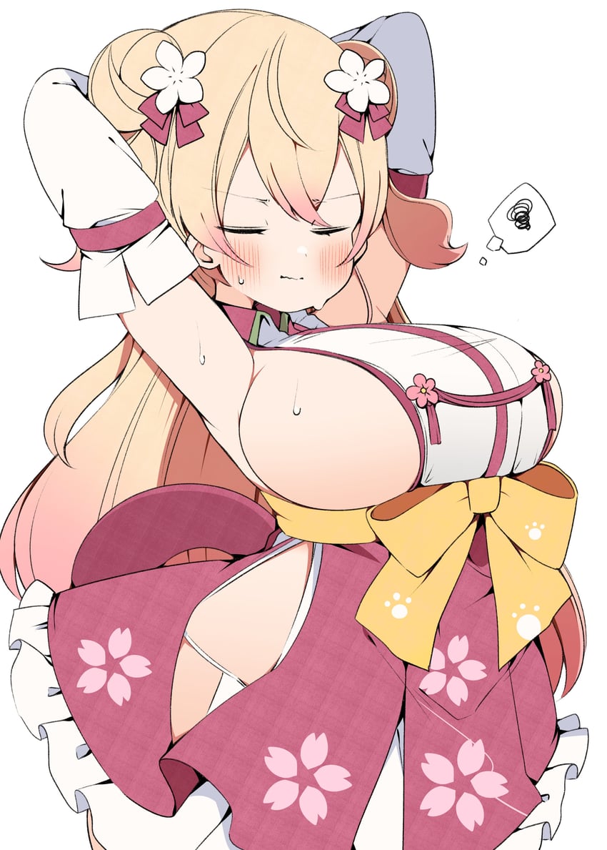 sakura miko and momosuzu nene (hololive) drawn by kuma_no_bansoukou
