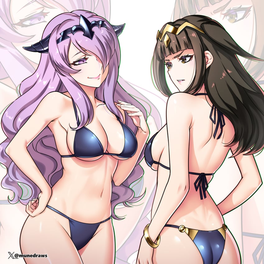 camilla and tharja (fire emblem and 2 more) drawn by etchimune