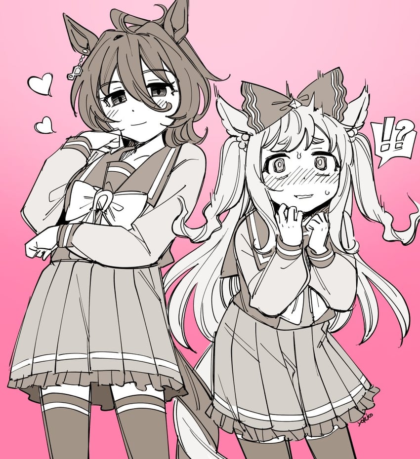 agnes tachyon and agnes digital (umamusume) drawn by yokuko_zaza