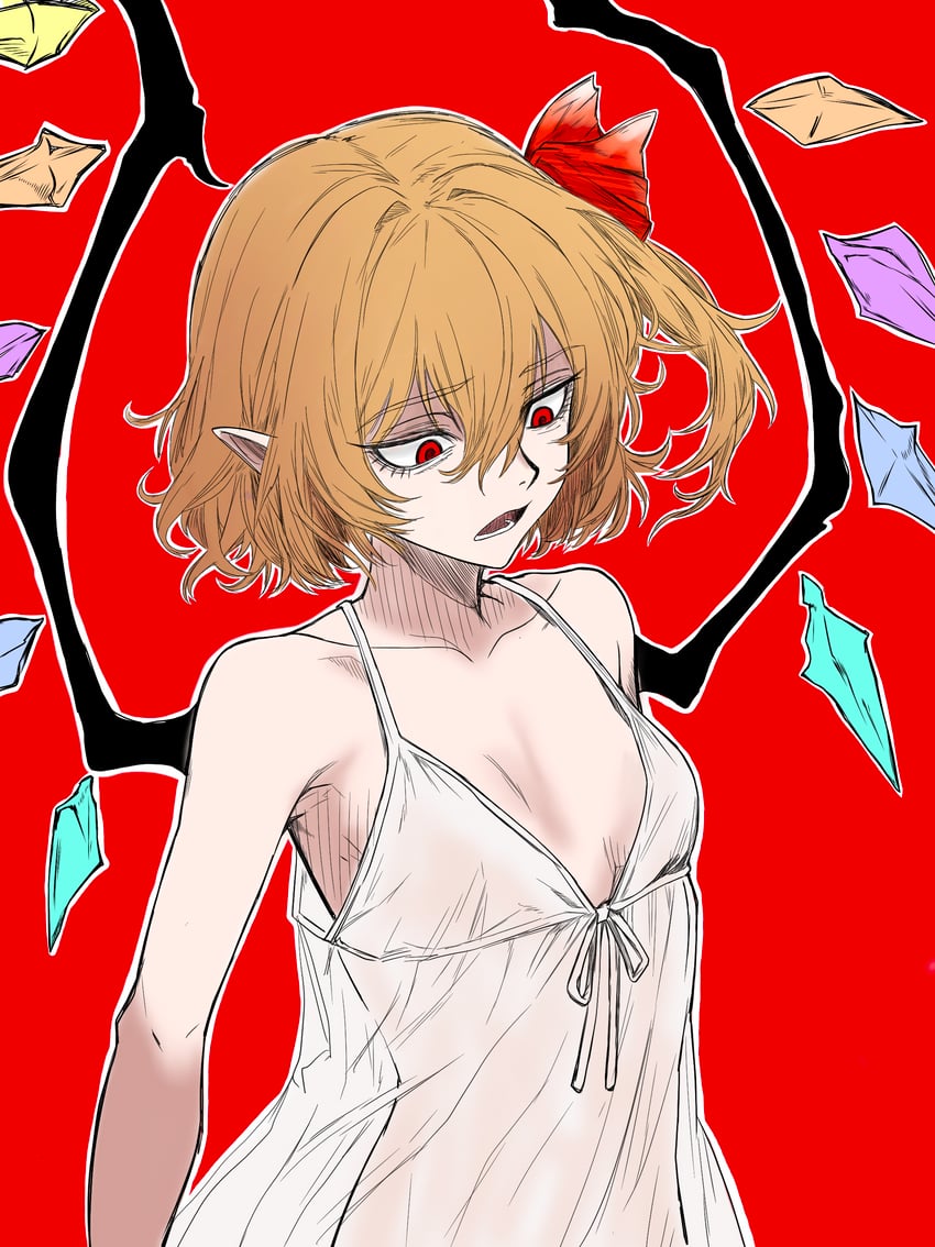 flandre scarlet (touhou) drawn by ryoan_(voyagehermitage)