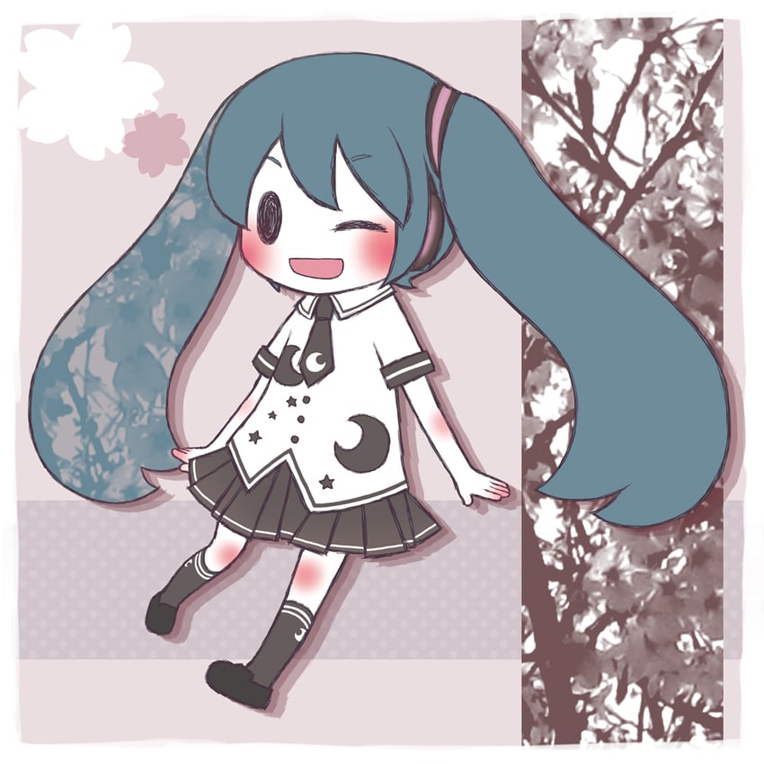 hatsune miku (vocaloid and 1 more) drawn by kakoi