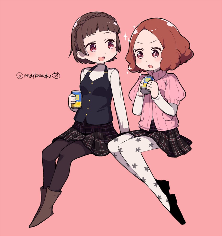 niijima makoto and okumura haru (persona and 1 more) drawn by do_m_kaeru