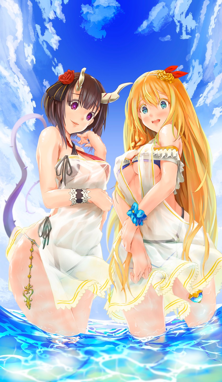 pecorine and eriko (princess connect!) drawn by onigiri_(artist)