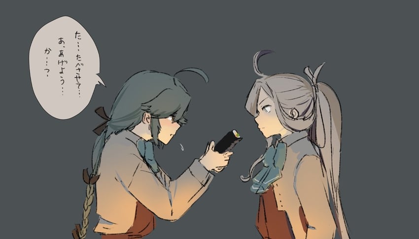 asashimo, hamanami, and asashimo kai ni (kantai collection) drawn by kuragare