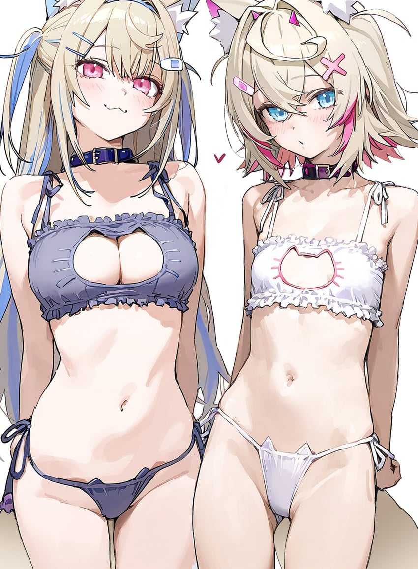 fuwawa abyssgard and mococo abyssgard (hololive and 1 more) drawn by bubu2kufo