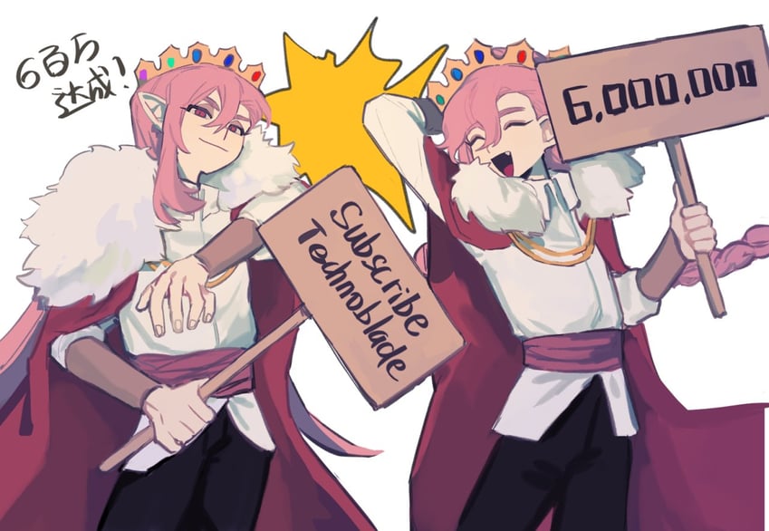 technoblade (minecraft youtube and 1 more) drawn by whalebone_(muffinsuki)