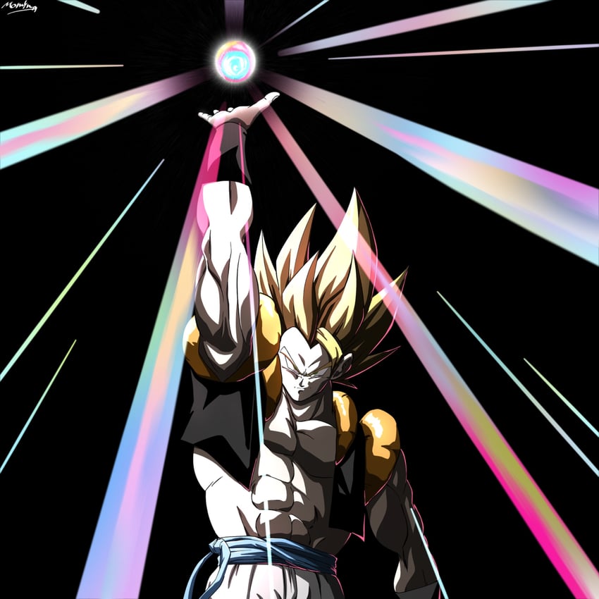 gogeta (dragon ball and 1 more) drawn by momin_3180