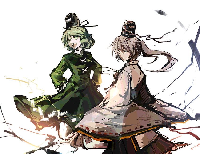 mononobe no futo and soga no tojiko (touhou) drawn by taamo_yu