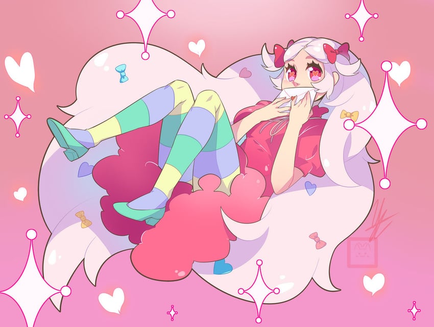 cotton candy cookie (cookie run) drawn by yuuabyss