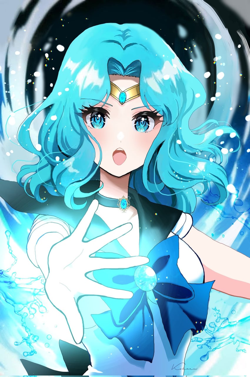 kaiou michiru and sailor neptune (bishoujo senshi sailor moon) drawn by koharumichi
