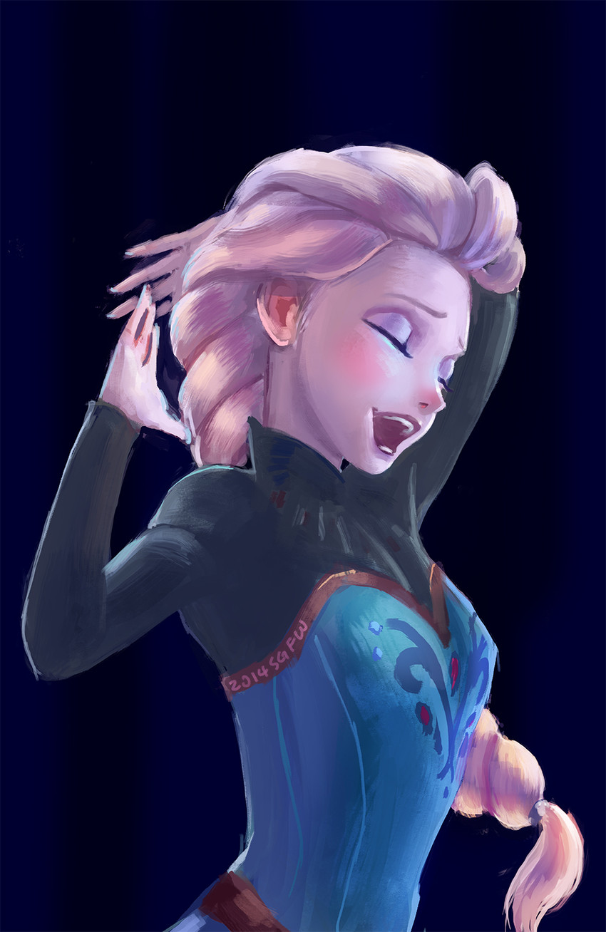 elsa (frozen) drawn by sgfw