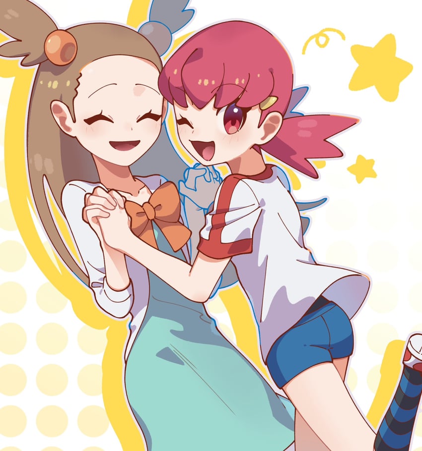jasmine and whitney (pokemon and 1 more) drawn by omochi_(omotimotittona3)