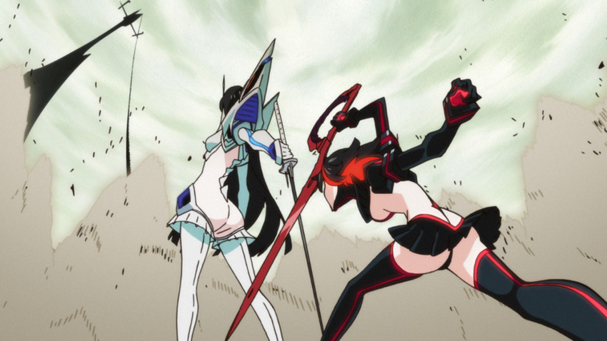 matoi ryuuko, senketsu, kiryuuin satsuki, and junketsu (kill la kill)