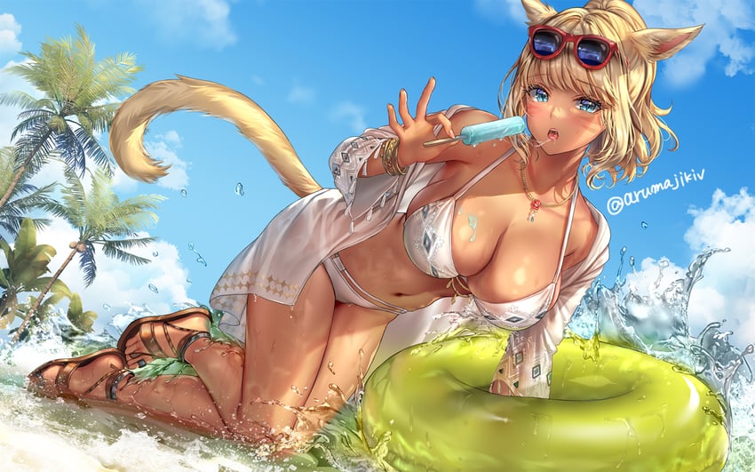warrior of light (final fantasy and 1 more) drawn by aruma_jiki