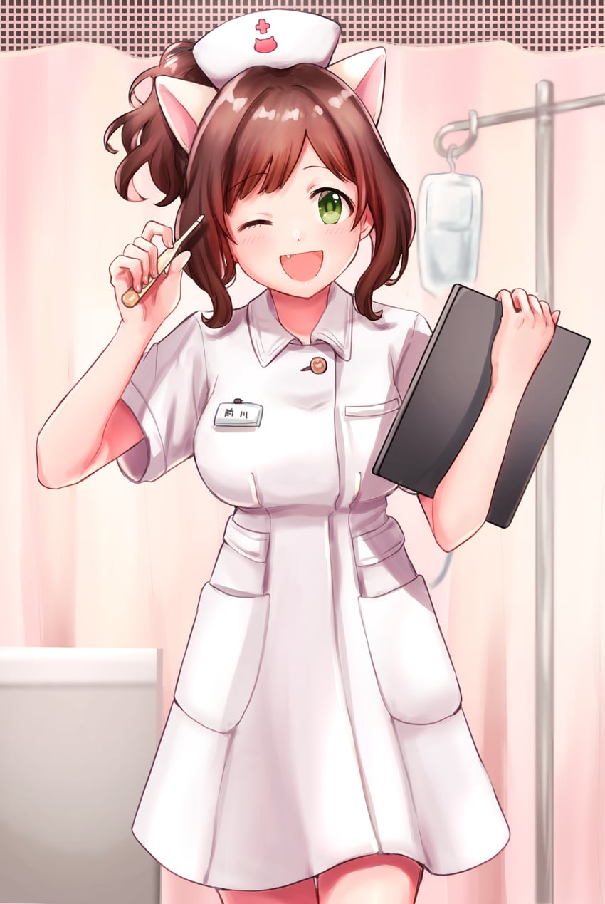 maekawa miku (idolmaster and 2 more) drawn by tori_ririisu