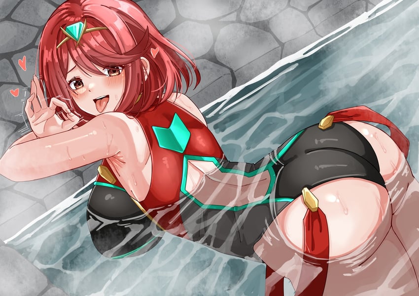 pyra (xenoblade chronicles and 1 more) drawn by rynn_(darknescorez)