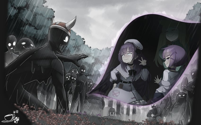 fallenshadow and shadowmama (indie virtual youtuber) drawn by tea_party_biscuits