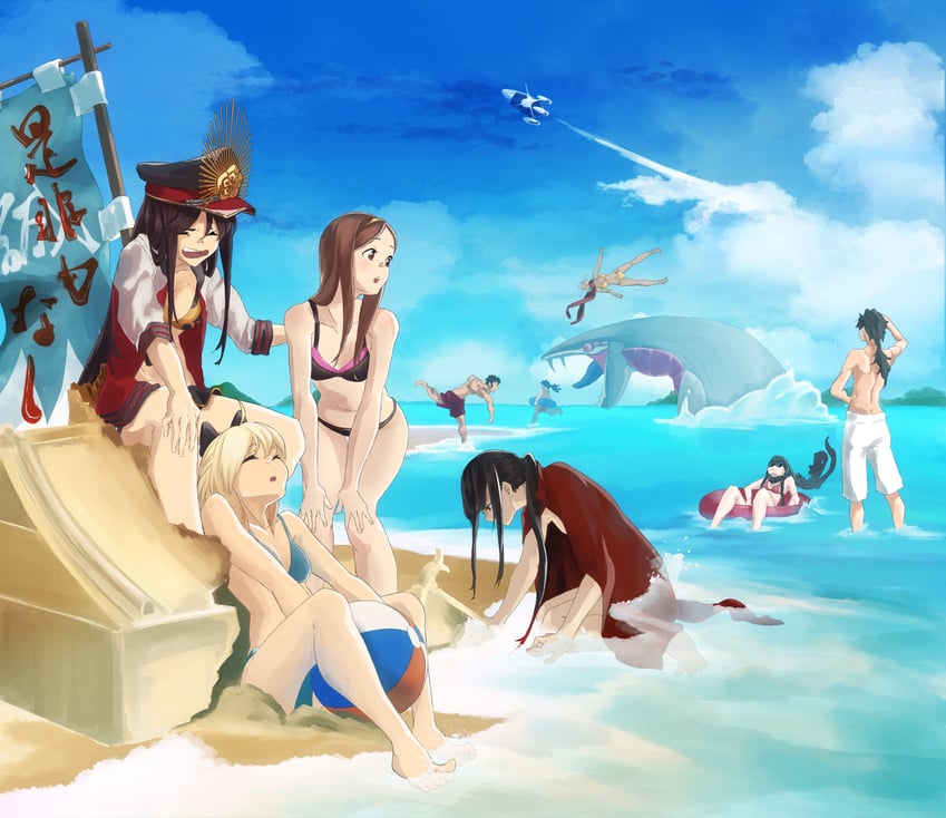 okita souji, oda nobunaga, okita souji alter, oda nobukatsu, okada izou, and 4 more (fate and 1 more) drawn by jojinta