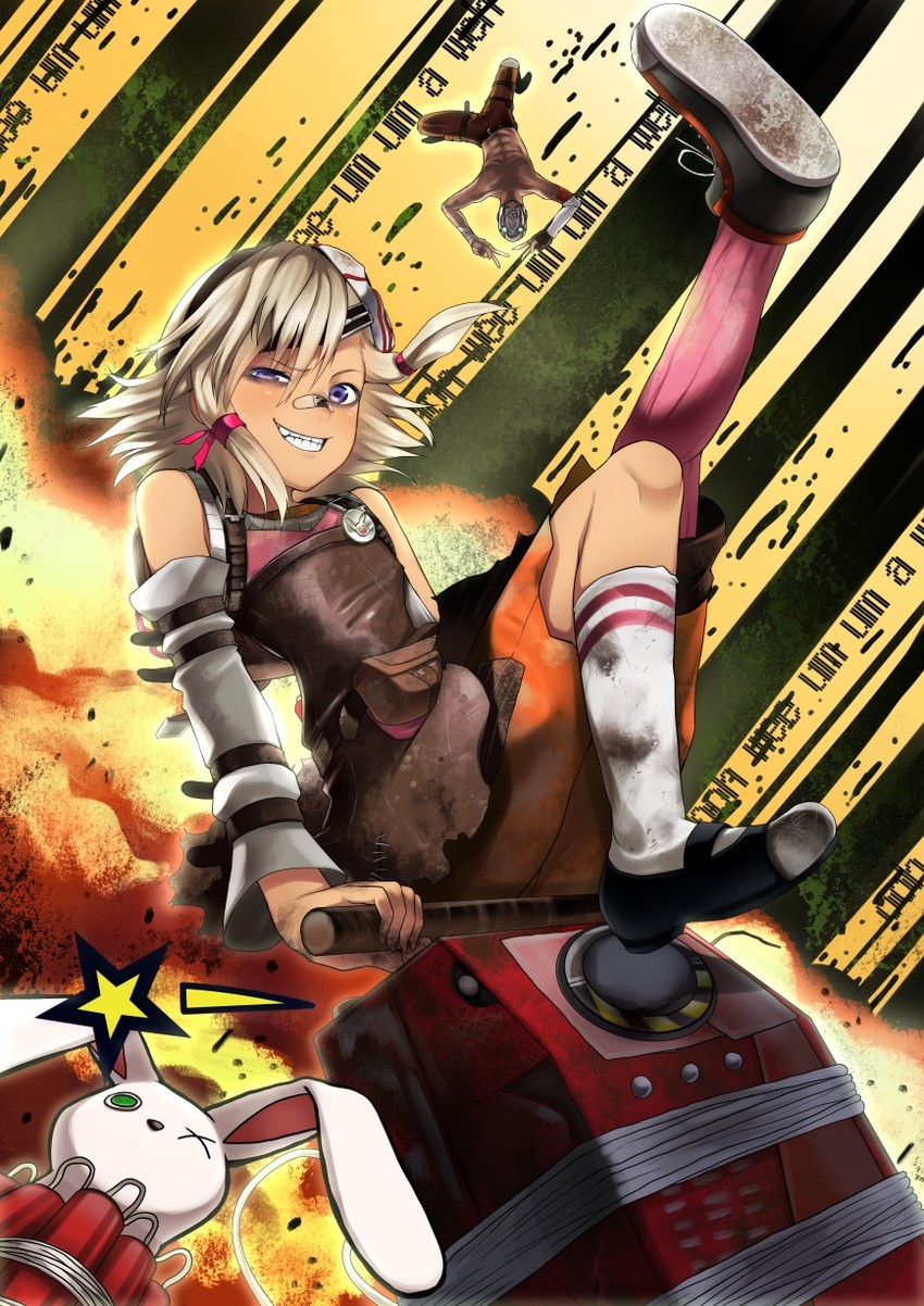 tiny tina and psycho (borderlands and 1 more) drawn by nishiide_kengorou