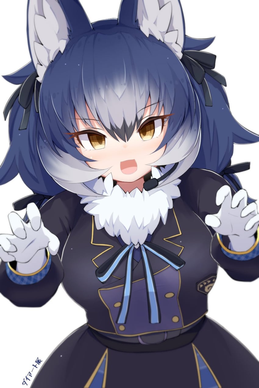 dire wolf (kemono friends and 1 more) drawn by karekusa_meronu