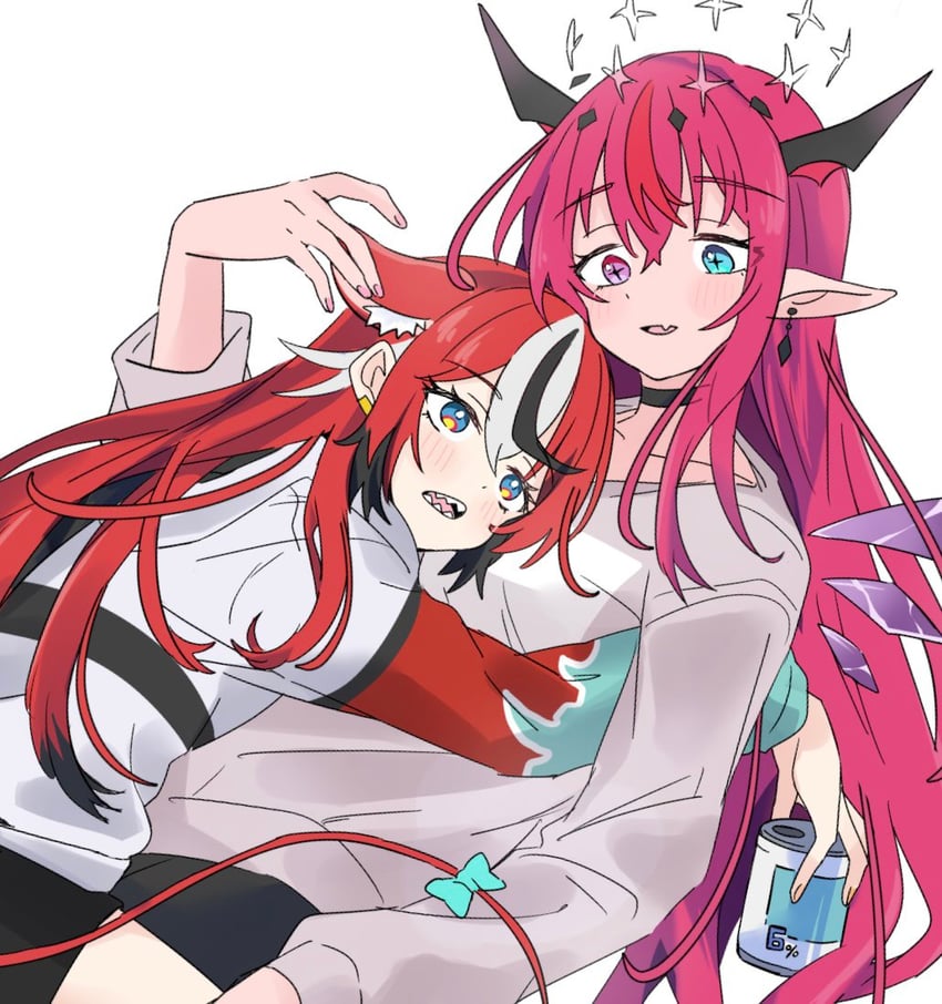 hakos baelz and irys (hololive and 1 more) drawn by ramphastostella