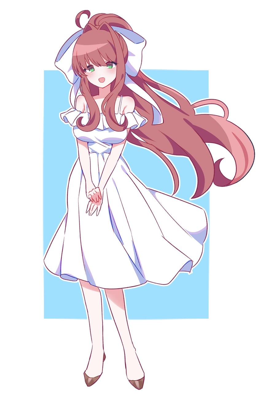 monika (doki doki literature club) drawn by kotohatoko510