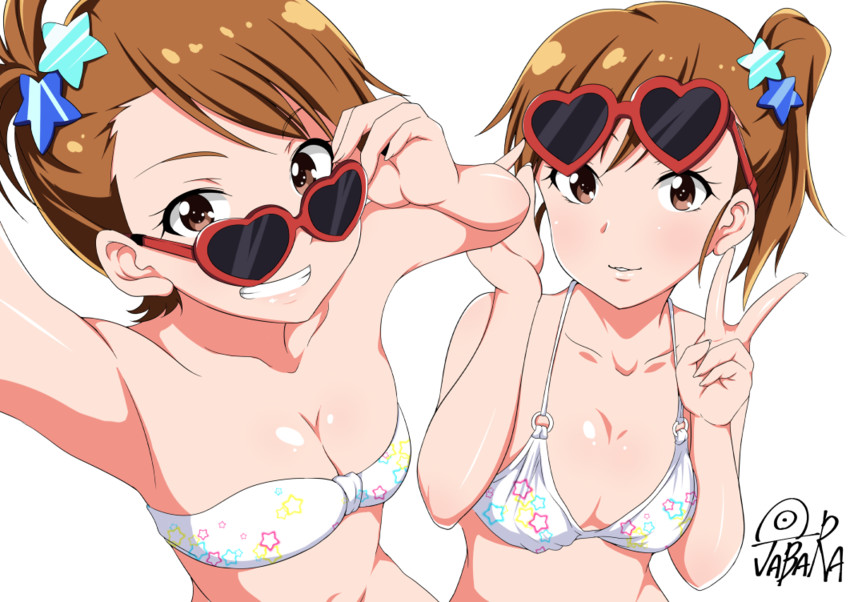 futami mami and futami ami (idolmaster) drawn by jabara_tornado