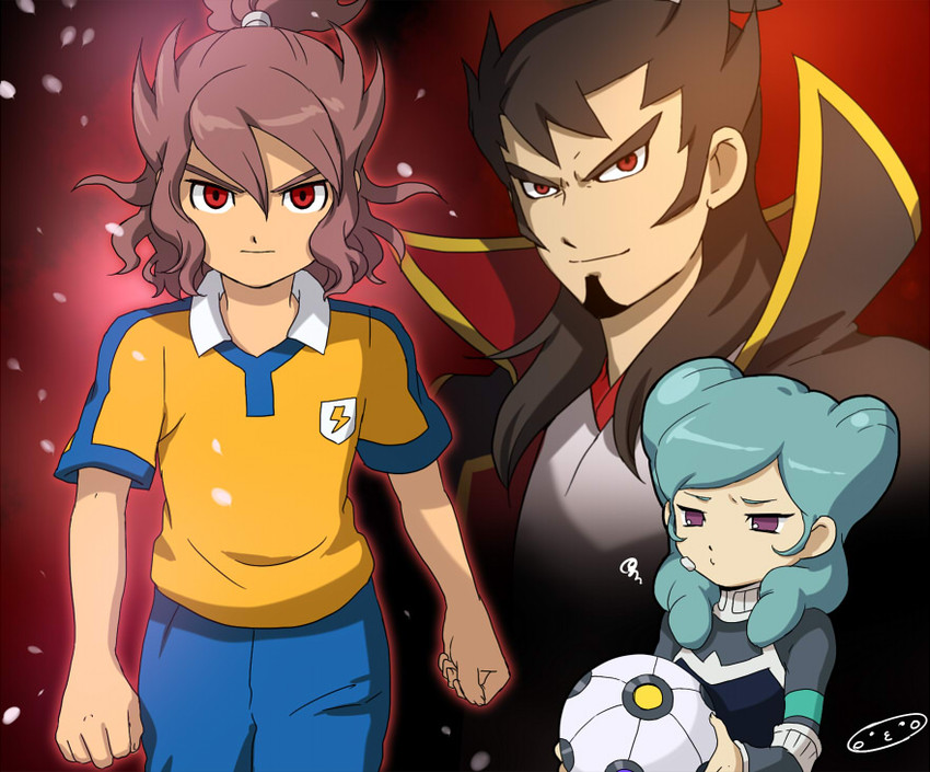 shindou takuto, beta, and oda nobunaga (inazuma eleven and 2 more) drawn by mizuhara_aki