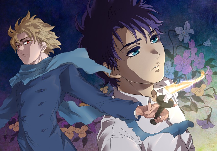 dio brando and jonathan joestar (jojo no kimyou na bouken and 1 more) drawn by eciton
