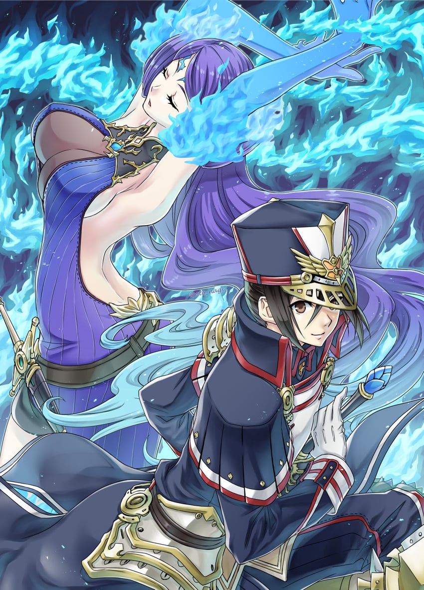 morag ladair and brighid (xenoblade chronicles and 1 more) drawn by oto_nagi