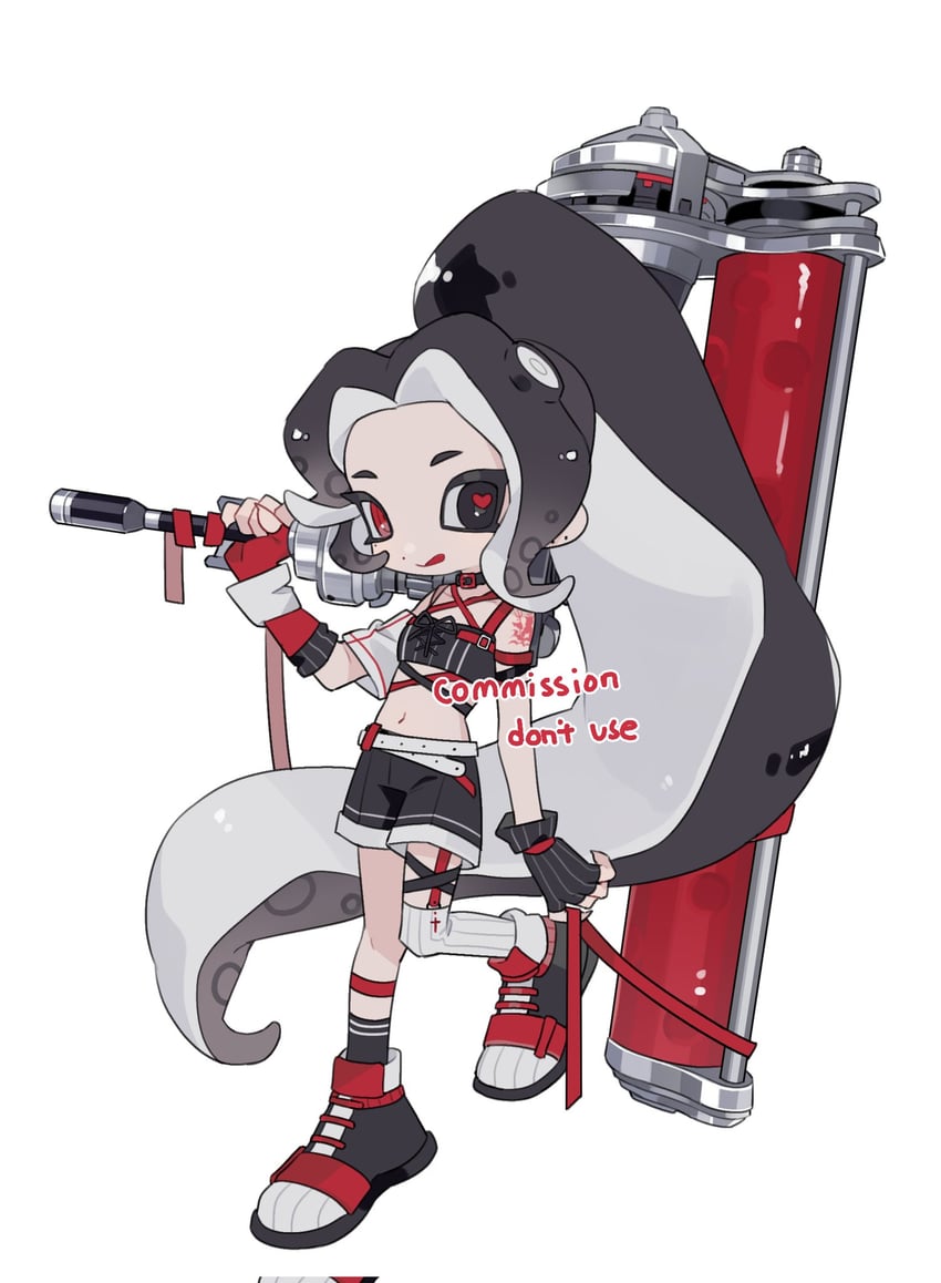 octoling player character and octoling girl (splatoon) drawn by bbvvwow
